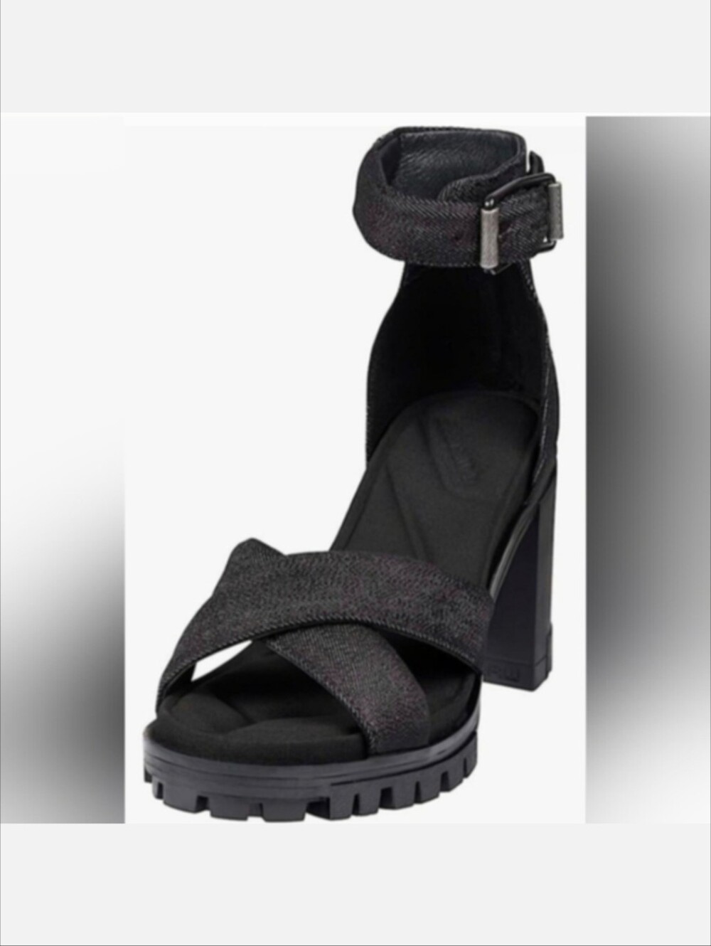 G-Star Raw Black Women's Sandals With A Thick Rubber Heel